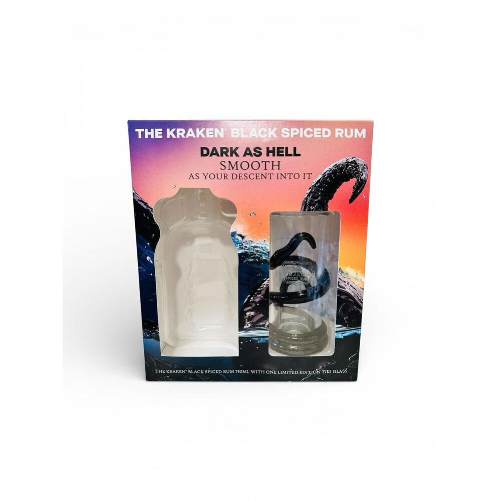 he Kraken Spiced Rum Clear Highball Cocktail Drinkware Glass Tentacles New